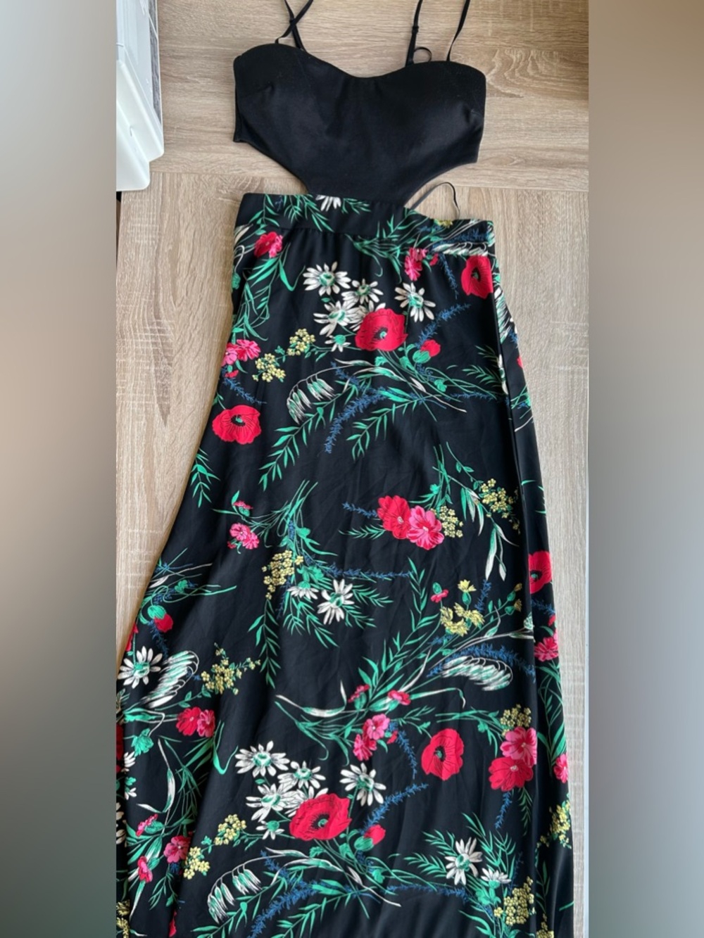 Symphony Cut Out Floral Maxi Dress S